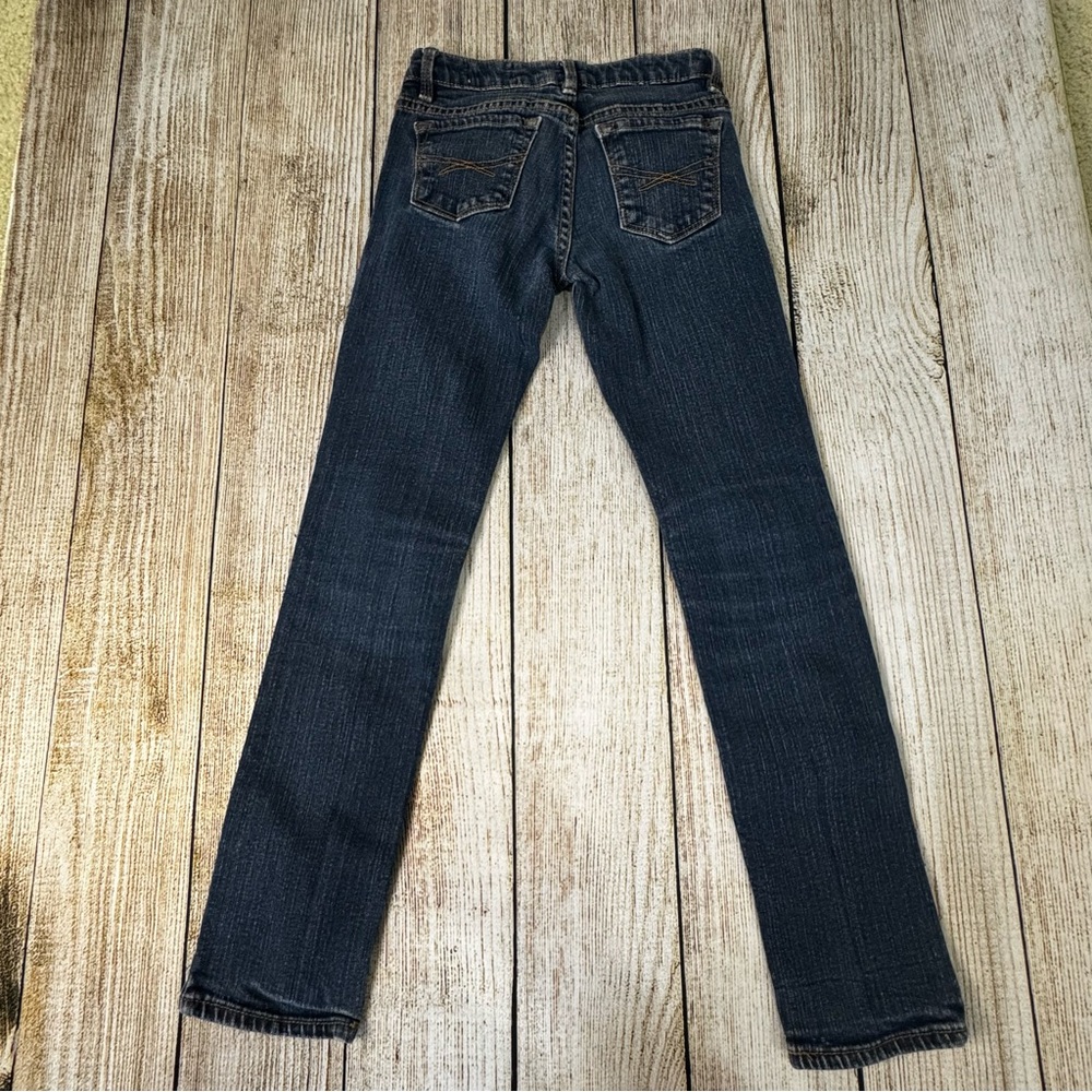 Pre-Loved Old Navy Gap Kids 1969 Girls Super Skinny Blue Jeans 10 Slim - Picture 11 of 12